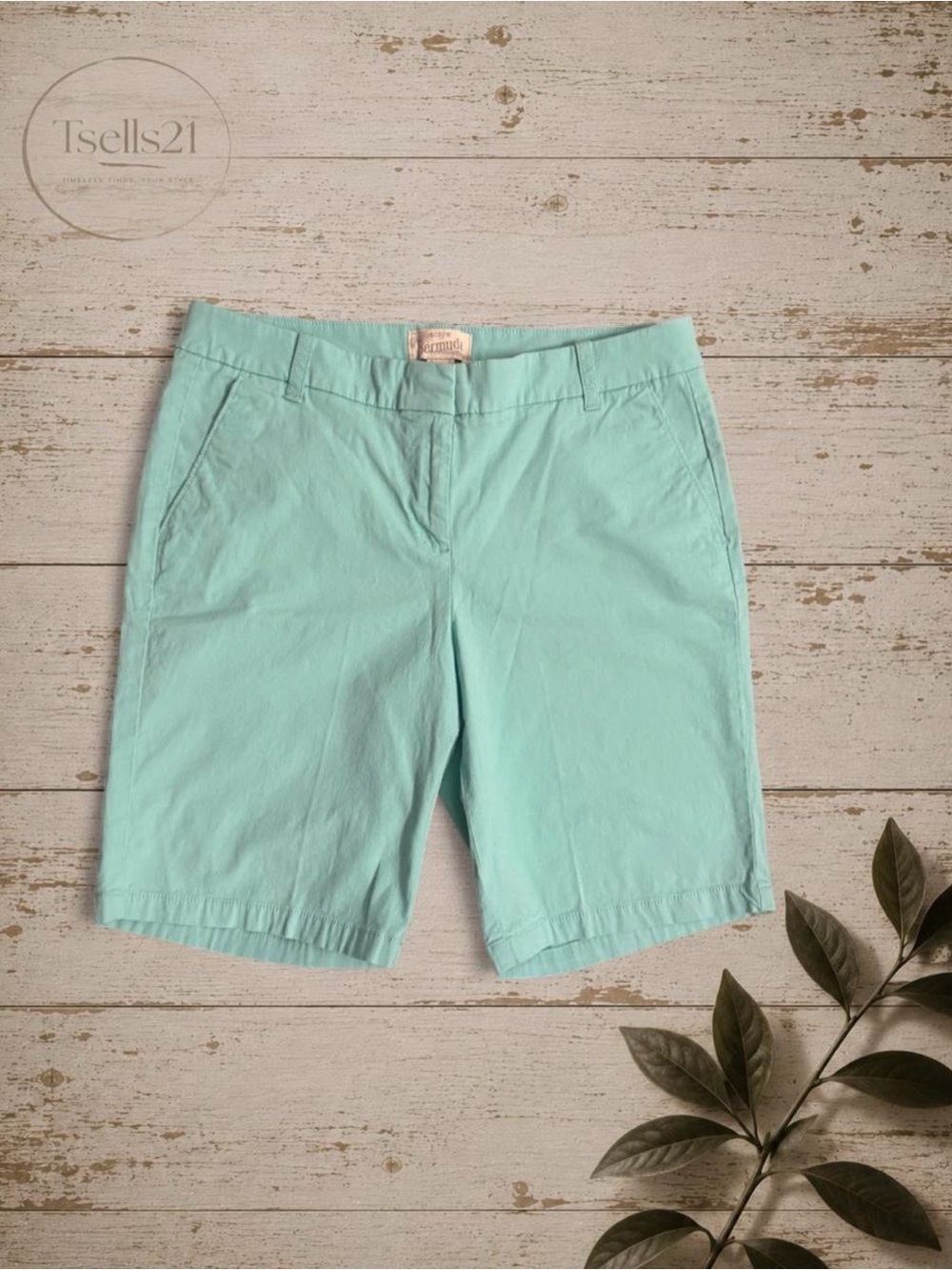 J.Crew Mint Green Bermuda Chino Shorts - Size 6
